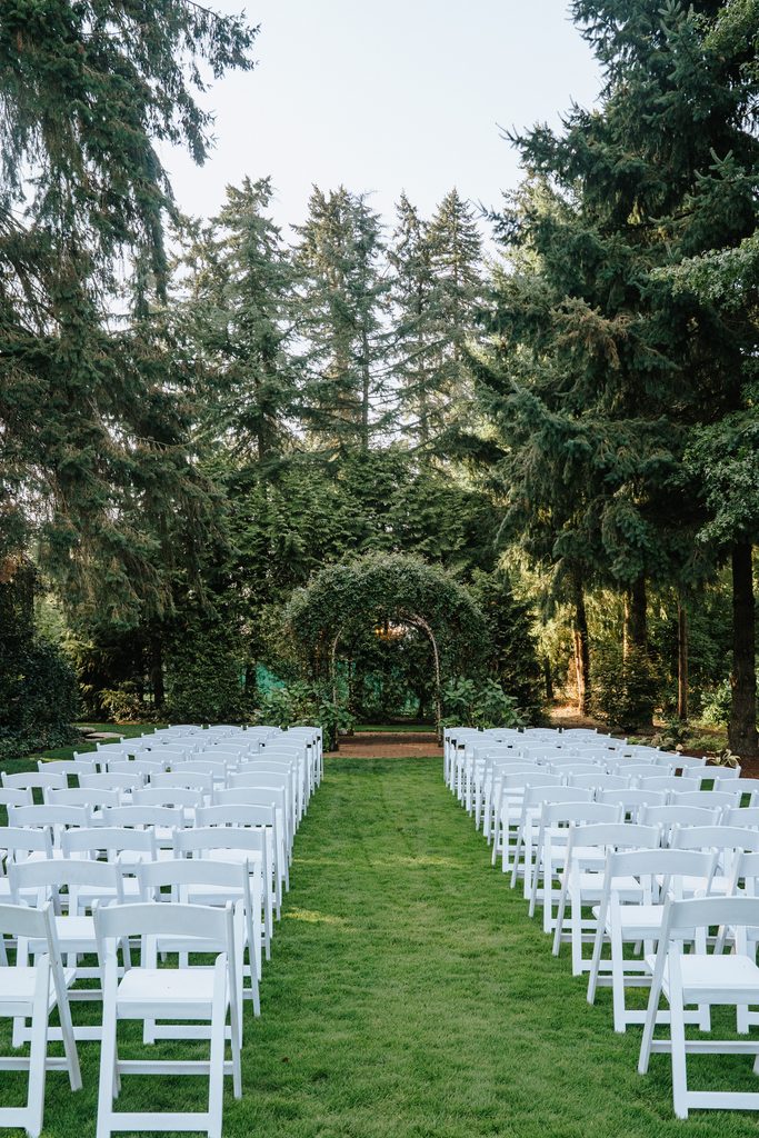ceremony space for gardens at riverside in corvallis oregon