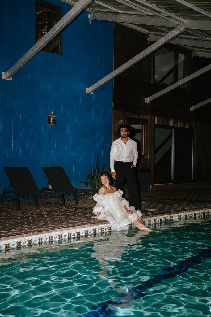 poolside portraits at mount tom house